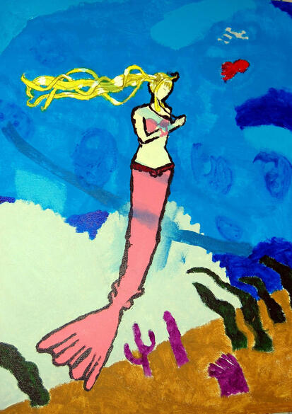 Jun. 14, 2011 - First Use of Paint: Mermaid Melody Fanart for a School Project
